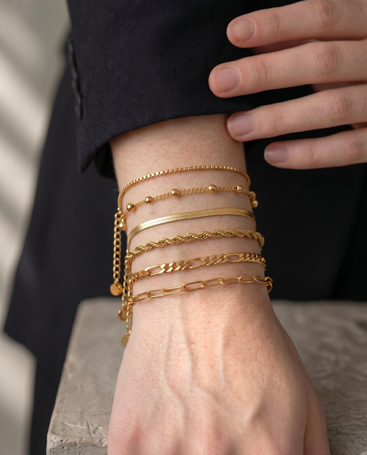 Pulseras Energía Dorada (set)